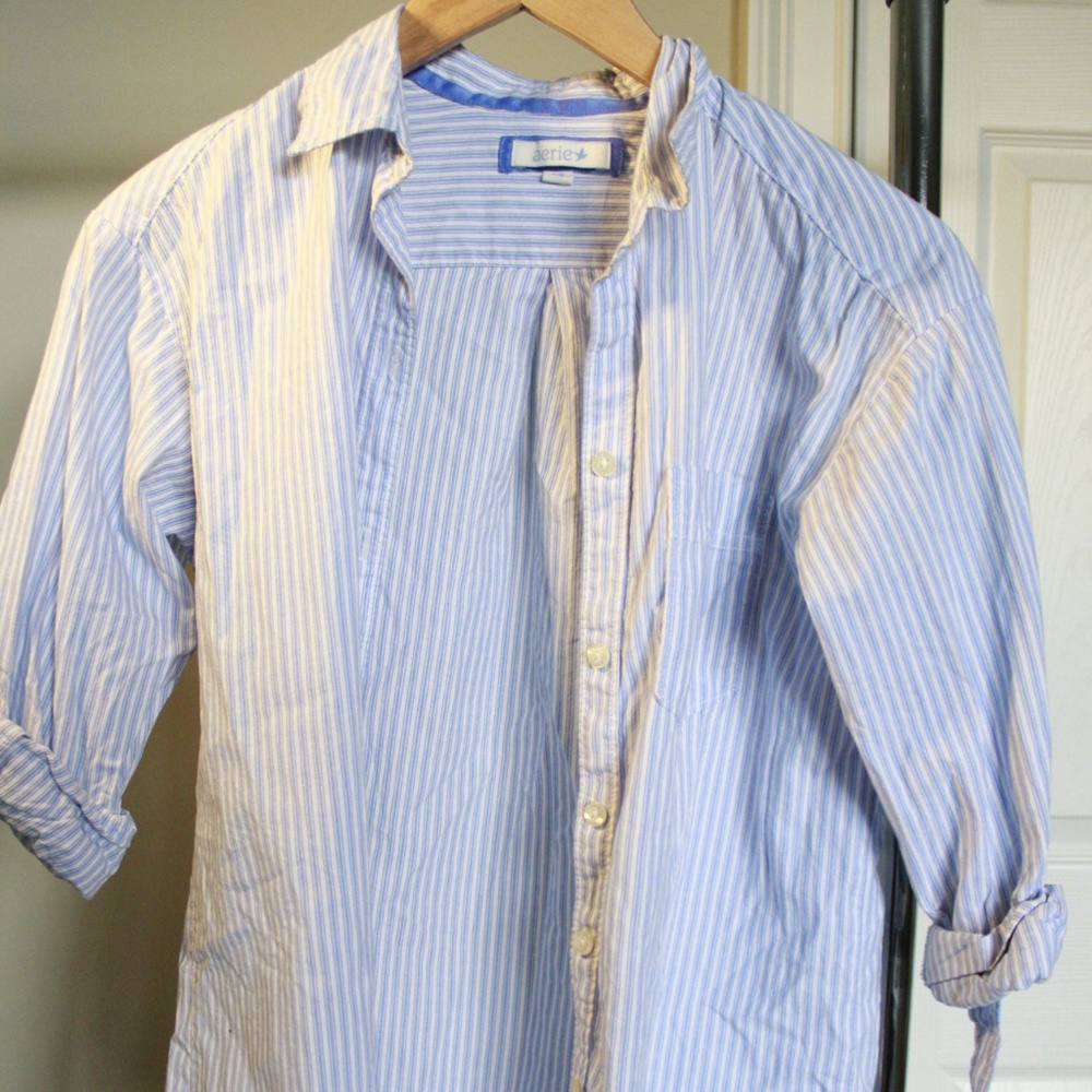 AERIE Button Up Boyfriend Shirt
